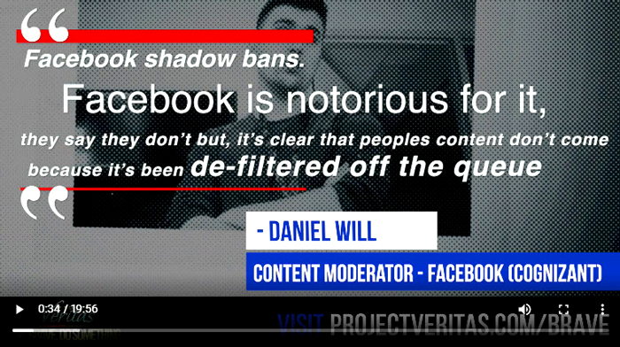 "Recordings captured Facebook content moderators bragging about deleting posts and comments supporting President Donald Trump and conservative causes.  'Zach McElroy’s story raises serious doubts about the Capitol Hill testimony of Facebook CEO Mark Zuckerberg, who gave lawmakers the impression that his company only takes content that could cause harm, such as relating to terrorism or hate speech, but never for politics,' said James O’Keefe, Project Veritas’ founding CEO." - ProjectVeritas 