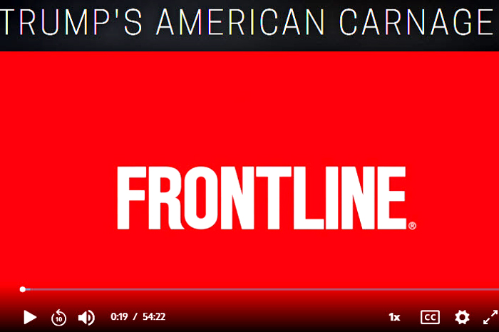 PBS Frontline producers wrote, "From his first days as president to his last, how Trump stoked division, violence and insurrection. FRONTLINE investigates Trump’s siege on his enemies, the media and even the leaders of his own party, who for years ignored the warning signs of what was to come." - PBS