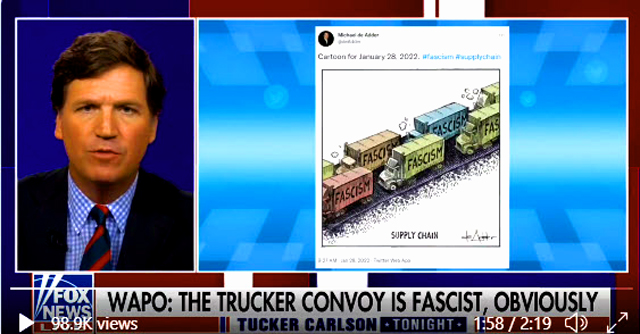 Tucker shows the dangerous content children who work at the Washington Post. 