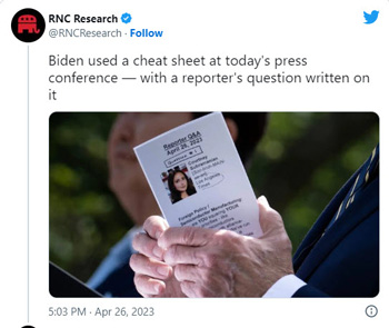 "The cheat sheet showed a photo of Los Angeles Times reporter Courtney Subramanian, a guide on how to pronounce her name, and her question for the president." - Breitbart