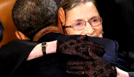 Supreme Court Ginsburg warned America in 2016 if you dare to vote for Trump as president, I will move to New Zealand. That's how much she loved the radical side of the Democrat Party, seen here hugging Obama, embaracing Planned Parenthood ignoring the selling of fetus body parts for profit. - Webmaster